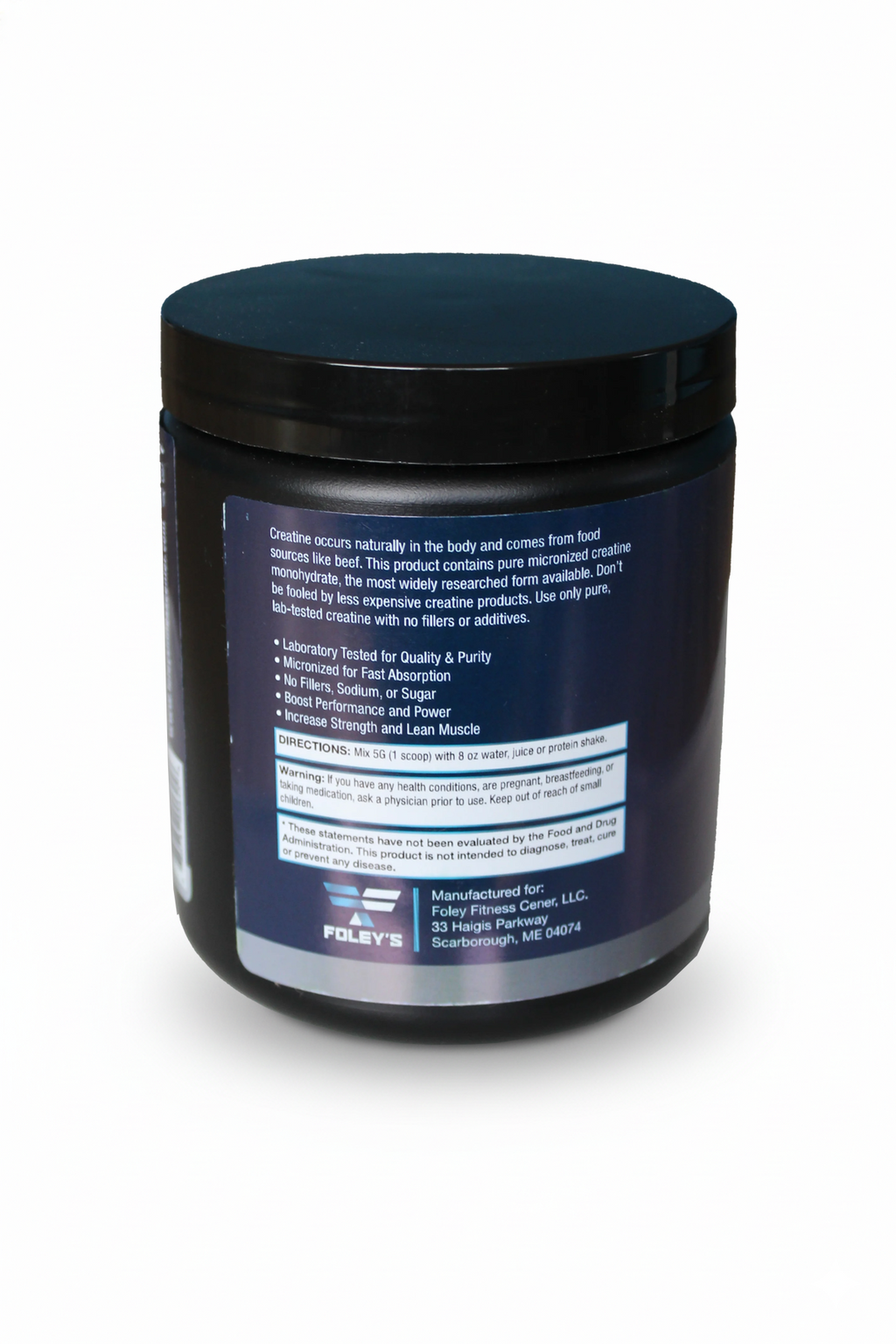 Foley’s Micronized Creatine Monohydrate – Unflavored (300g)