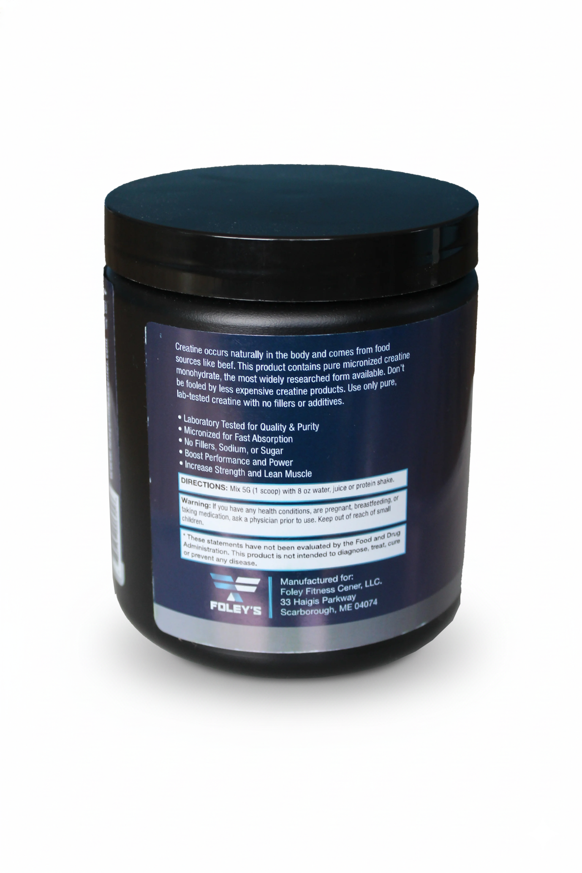 Foley’s Micronized Creatine Monohydrate – Unflavored (300g)