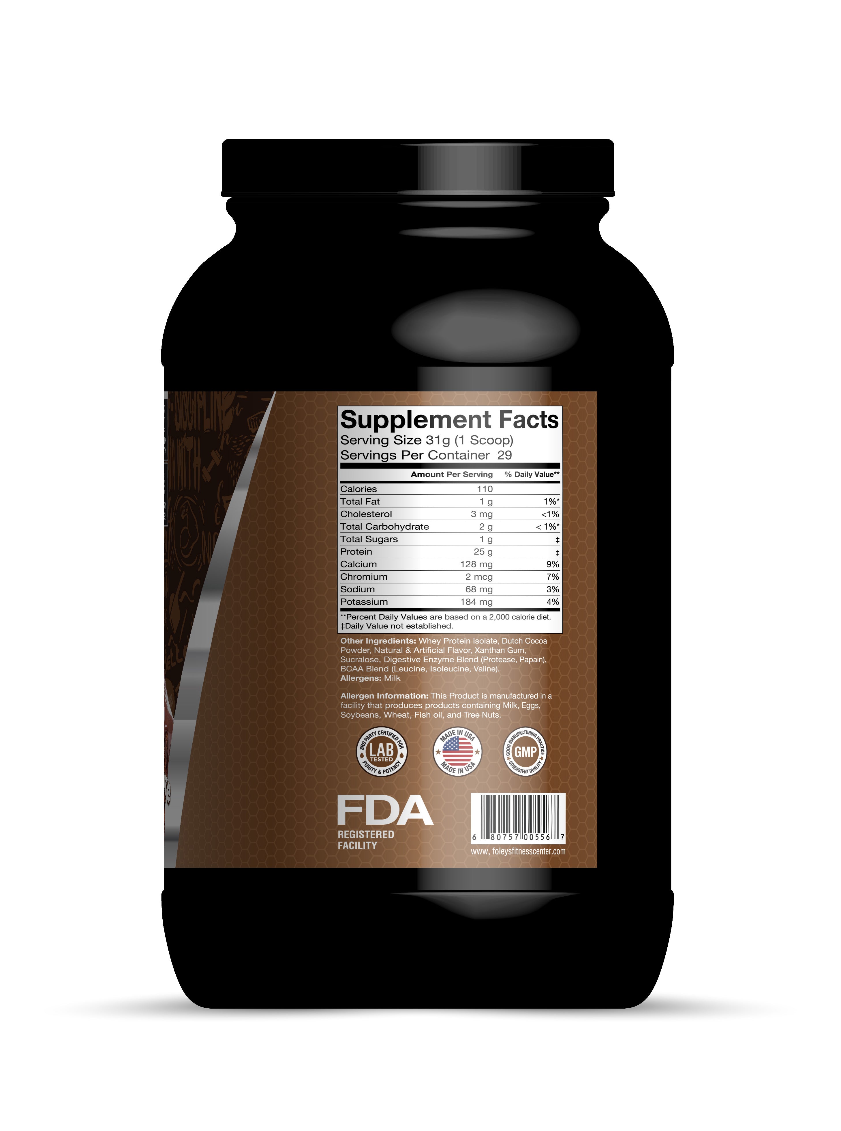 Foleys Isolate Whey Protein - Chocolate (2 lb)