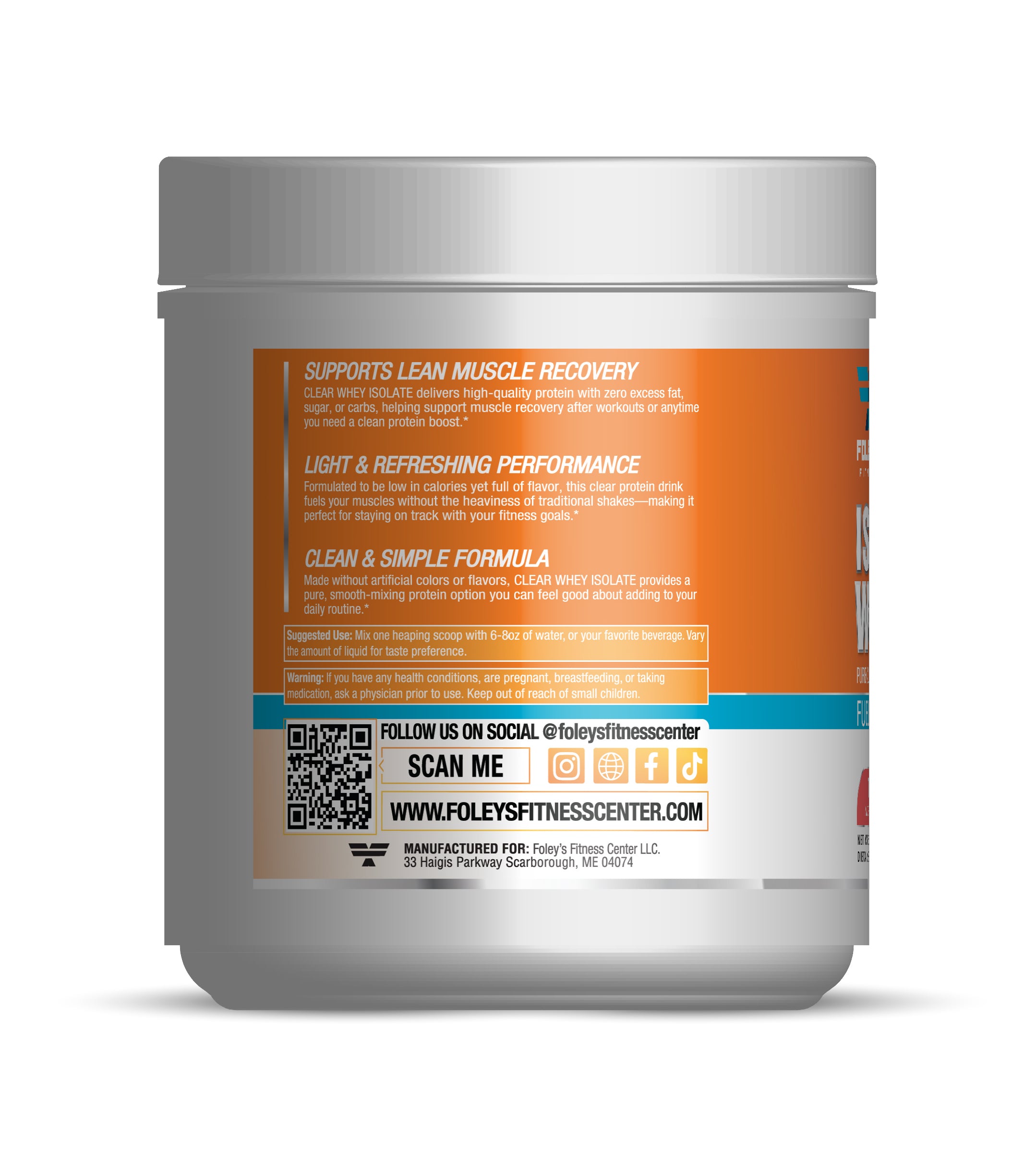 Foley's Clear Isolate Whey Protein - Tropical Sunrise (1 lb)