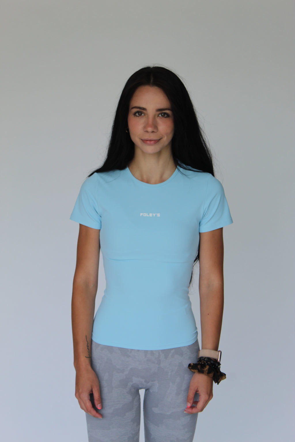 Foley's Women's Compression Tee - Sky Blue