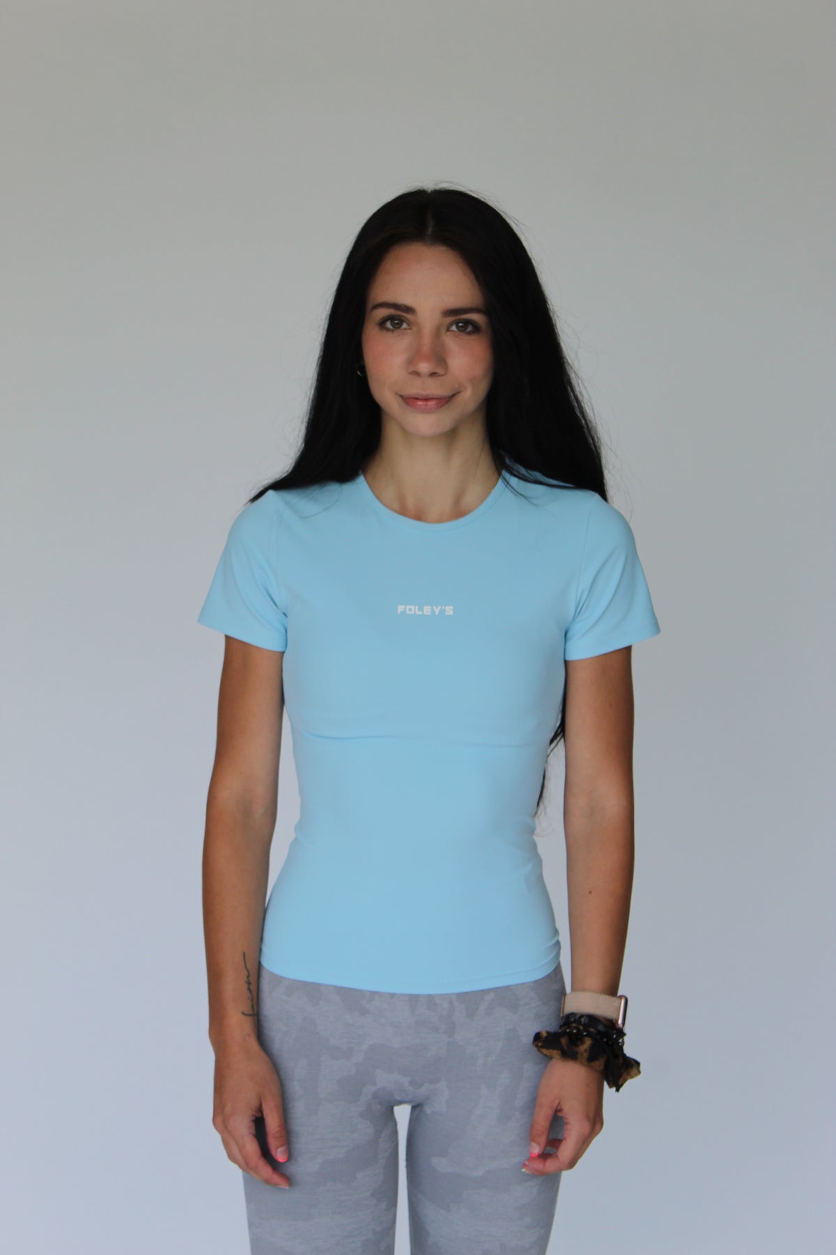 Foley's Women's Compression Tee - Sky Blue