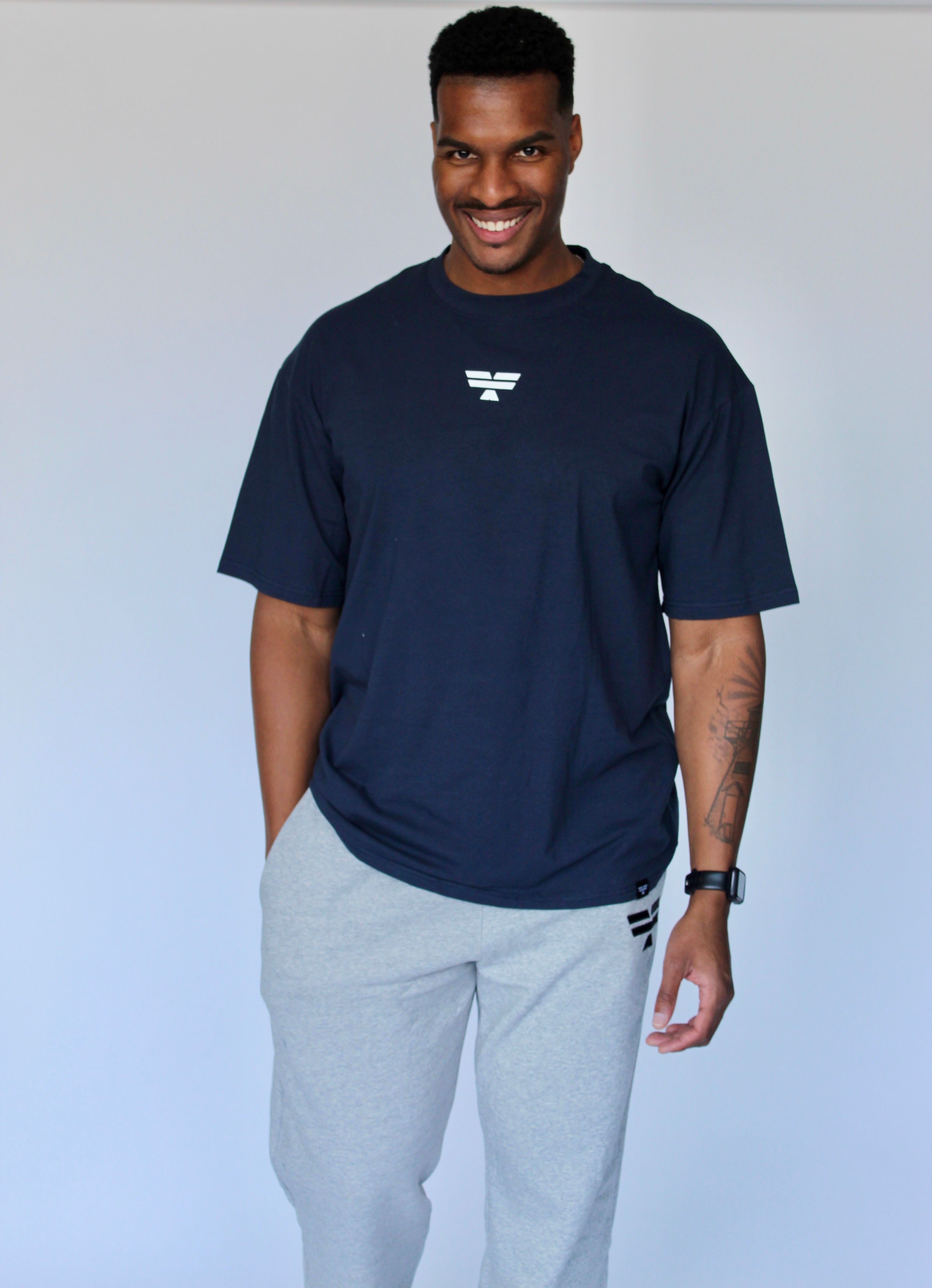 Foley's Oversized Tee - Navy